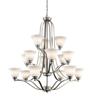 KK1789NI Langford Large Foyer Chandelier Chandelier - Brushed Nickel