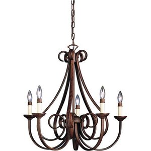 KK2021TZ Dover Mid Sized Chandelier Chandelier - Tannery Bronze