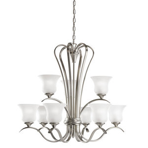 KK2086NI Wedgeport Large Foyer Chandelier Chandelier - Brushed Nickel