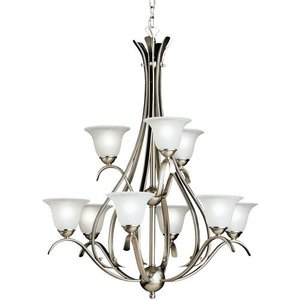 KK2520NI Dover Large Foyer Chandelier Chandelier - Brushed Nickel