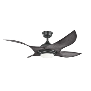 KK300209SBK Shuriken Large Fan (52'' to 59'') Ceiling Fan - Satin Black