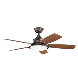 KK310104WCP Cameron Large Fan (52'' to 59'') Ceiling Fan - Weathered Copper Powder/Walnut