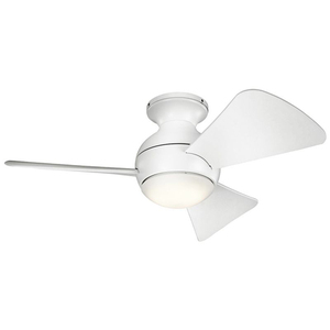 KK330150MWH Sola Small Fans (up to 38'') Ceiling Fan - Matte White