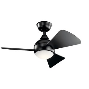 KK330150SBK Sola Small Fans (up to 38'') Ceiling Fan - Satin Black