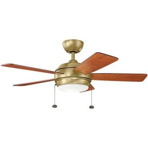 KK330171NBR Starkk Medium Fan (42'' to 51'') Ceiling Fan - Natural Brass