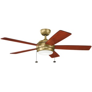 KK330174NBR Starkk Large Fan (52'' to 59'') Ceiling Fan - Natural Brass