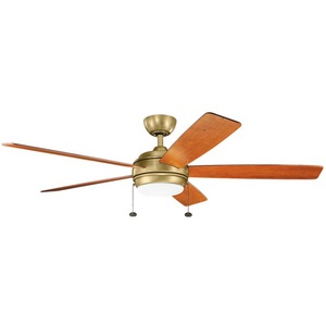 KK330180NBR Starkk Large Fan (52'' to 59'') Ceiling Fan - Natural Brass