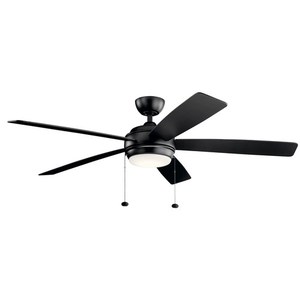 KK330180SBK Starkk Large Fan (52'' to 59'') Ceiling Fan - Satin Black