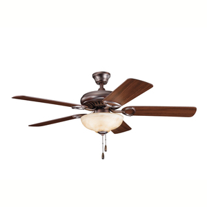 KK339211OBB Sutter Place Select Large Fan (52'' to 59'') Ceiling Fan - Oil Brushed Bronze / Walnut