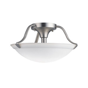 KK3620NI Semi Flush Mount Ceiling Light - Brushed Nickel