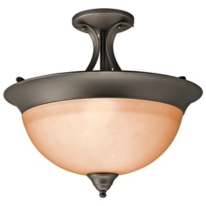 KK3623OZ Dover Semi Flush Mount Ceiling Light - Olde Bronze