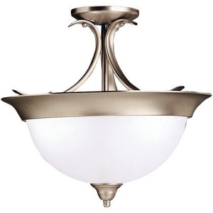 KK3623NI Dover Semi Flush Mount Ceiling Light - Brushed Nickel