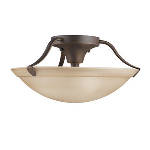 KK3627OZ Builder Semi Flush Mount Ceiling Light - Olde Bronze