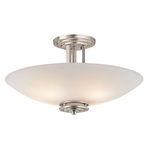 KK3677NI Hendrik Semi Flush Mount Ceiling Light - Brushed Nickel