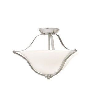 KK3681NIL18 Langford Semi Flush Mount Ceiling Light - Brushed Nickel