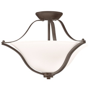 KK3681OZ Langford Semi Flush Mount Ceiling Light - Olde Bronze