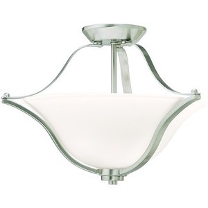 KK3681NI Langford Semi Flush Mount Ceiling Light - Brushed Nickel