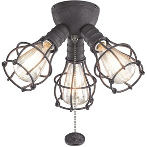 KK370041DBK Utilitarian Ceiling Fan Light Kit Light Kits & Accessories - Distressed Black