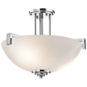 KK3797CH Eileen Semi Flush Mount Ceiling Light - Chrome