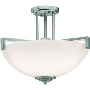 KK3797NI Eileen Semi Flush Mount Ceiling Light - Brushed Nickel