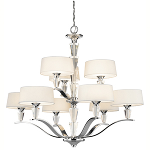 KK42031CH Crystal Persuasion Large Foyer Chandelier Chandelier - Chrome