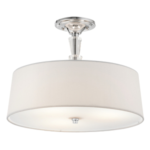 KK42035CH Crystal Persuasion Semi Flush Mount Ceiling Light - Chrome