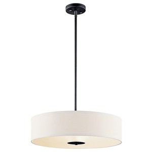 KK42121BK Inverted Pendant Drum Pendant Pendant Light - Black