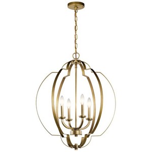 KK42138NBR Voleta Entrance / Foyer Pendant Light - Natural Brass