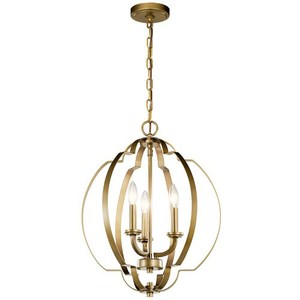 KK42140NBR Voleta Entrance / Foyer Pendant Light - Natural Brass