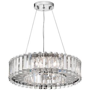 KK42195CH Crystal Skye Entrance / Foyer Pendant Light - Chrome