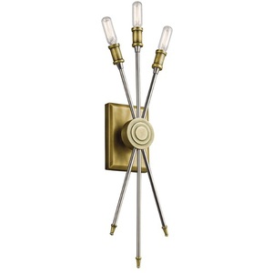 KK42203NBR Doncaster Multi Bulb Wall Sconce - Natural Brass