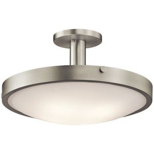 KK42246NI Lytham Semi Flush Mount Ceiling Light - Brushed Nickel