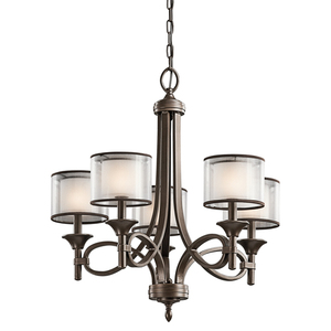 KK42381MIZ Lacey Mini Chandelier - Mission Bronze