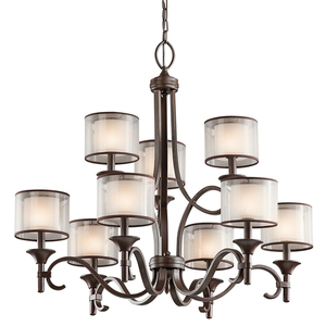 KK42382MIZ Lacey Mid Sized Chandelier Chandelier - Mission Bronze