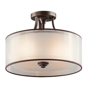 KK42386MIZ Lacey Semi Flush Mount Ceiling Light - Mission Bronze