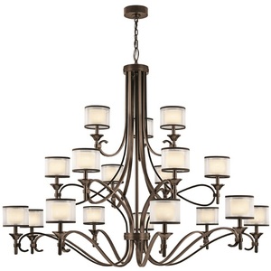 KK42396MIZ Lacey Large Foyer Chandelier Chandelier - Mission Bronze