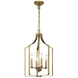 KK42496NBR Morrigan Entrance / Foyer Pendant Light - Natural Brass