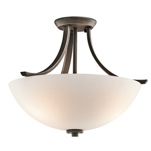 KK42563OZ Granby Semi Flush Mount Ceiling Light - Olde Bronze