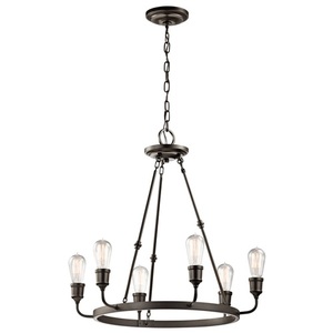 KK42708OZ Lucien Mid Sized Chandelier Chandelier - Olde Bronze