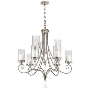 KK42863CLP Lara Large Foyer Chandelier Chandelier - Classic Pewter