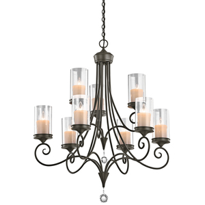 KK42863SWZ Lara Large Foyer Chandelier Chandelier - Shadow Bronze