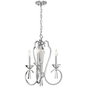 KK42893CH Optic Ice Mini Chandelier - Chrome