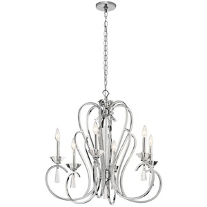 KK42894CH Optic Ice Mid Sized Chandelier Chandelier - Chrome