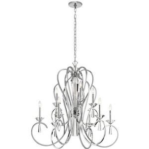 KK42895CH Optic Ice Mid Sized Chandelier Chandelier - Chrome