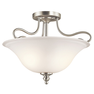 KK42900NI Tanglewood Semi Flush Mount Ceiling Light - Brushed Nickel