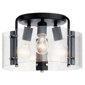 KK42954BK Thoreau Semi Flush Mount Ceiling Light - Black