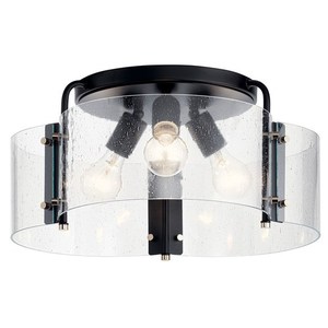 KK42955BK Thoreau Semi Flush Mount Ceiling Light - Black