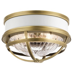 KK43013NBR Tollis Flush Mount Ceiling Light - Natural Brass