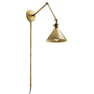 KK43115NBR Ellerbeck 1 Bulb Wall Sconce - Natural Brass