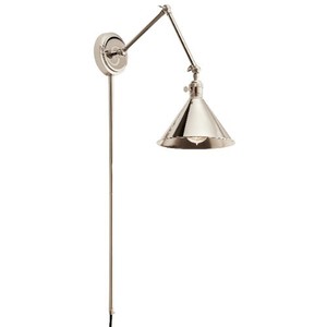 KK43115PN Ellerbeck 1 Bulb Wall Sconce - Polished Nickel